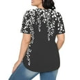 thumbnail image 5 of Tops Cortos para las Mujeres Cuello Redondo Suelto Impreso de Manga Corta, Tops Sueltos para las Mujeres, 5 of 5
