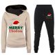 thumbnail image 1 of Puntoco Conjunto de dos piezas de suéter y pantalones estampados de manga larga con capucha y cuello redondo para mujer Puntoco Puntoco-7533, 1 of 2