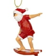 thumbnail image 5 of Surfing Santa Claus Christmas Tree Surfer Beach Ornament, 5 of 6