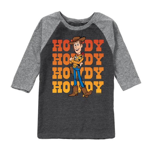 Toy Story - Howdy Woody Art - Toddler And Youth Raglan Graphic T-Shirt