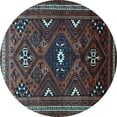 thumbnail image 1 of Ahgly Company Indoor Round Persian Light Blue Traditional Area Rugs, 8' Round, 1 of 4