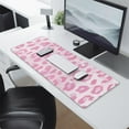 thumbnail image 2 of Long Mouse Pads for Desk,Pink and Pink Of Leopard Print Desk Mats on Top Of Desks, Desk Mouse Pad Extra Large with 3mm Non-Slip Base and Stitched Edge for Gaming,Office,Work,Home 31.5"x11.8", 2 of 6