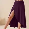 thumbnail image 5 of EDFBUYKRS Female Skirts Womens Fall Skirts 2026 Petite Women Fashion Solid Casual Elegant Ruffled High Waist Long Sport Dress, 5 of 8