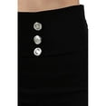thumbnail image 5 of Fashion Secerts bengaline high waist 3 button / Elastic Waist back short (Small, 3 Buttons Black), 5 of 5