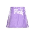 thumbnail image 4 of iixpin Womens Sequin Skirt Side Zipper Fully Lined Short Skirt Glittery Bodycon Miniskirt Lavender S, 4 of 6