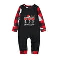 thumbnail image 3 of Odeerbi Christmas Pajamas for Family Holiday Long Sleeve Family Christmas Pajamas Matching Sets Infant Parent-Child Printed Home Wear Two-Piece Sleepwear Xmas Family Matching PJs Set Red, 3 of 3