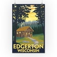thumbnail image 2 of Cabin Scene, Edgerton, Wisconsin (16x24 Giclee Gallery Art Print, Vivid Textured Wall Decor), 2 of 3