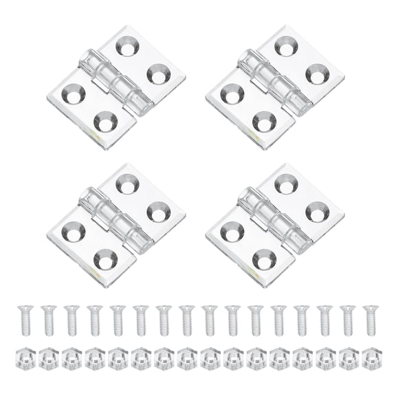 Uxcell Small Acrylic Hinges Plastic Clear Hinge Continuous Piano Folding Hinges 35 x 25mm