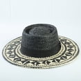 thumbnail image 2 of AJGRHE Classic Panama Sun Hat For Summer Wide Brim Boater Beach Outdoor Travel Black One Size, 2 of 5