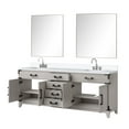 thumbnail image 3 of Laurel 80 in W White Oak Double Bath Vanity, White Quartz Top, Faucet Set, & 36 in Mirrors, 3 of 6