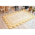 thumbnail image 1 of Scallop Pattern Jute Bohemian Area Rug (Yellow, 2'6"x14'), 1 of 4