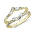 thumbnail image 1 of 0.40 T.C.W Excellent Rond Naturel Diamond Belle Alliance pour Mariée Solide 18K Jaune Or Taille 5, 1 of 7