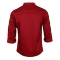 thumbnail image 3 of facefd Retro Chef Jacket Coat Uniform Long Sleeve Hotel Kitchen Apparel 3XL Red, 3 of 8