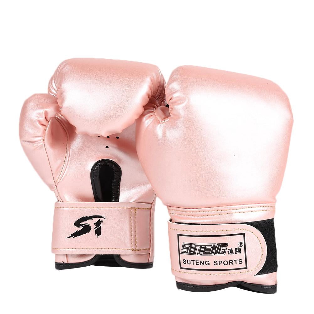 BLEEUS 2Pcs Boxing Gloves Kickboxing Training Gloves For Boys Girls Youth Fitness Supplies (Pink)