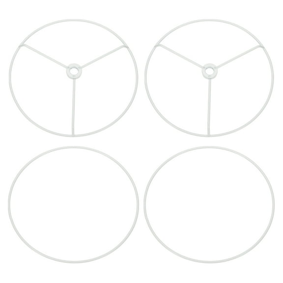 Uxcell 7 Inch Lamp Shade Ring, 2 Set Metal Lamp Shade Frame Wire Lampshade Frame DIY Drum Strong Ring Lampshade Holder