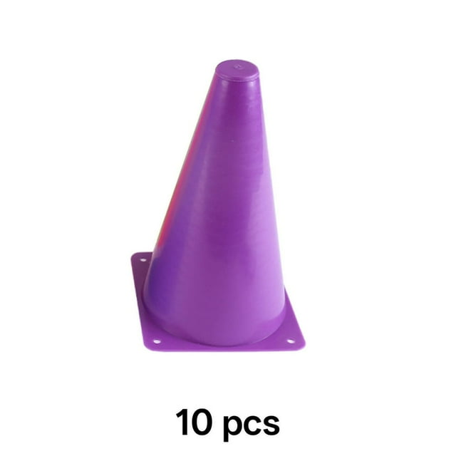 Bamboohart 10Pcs Traffic Cones Rounded Design Rolling Cones Resistant to Stepping and Dropping Convenient Storage Design Safety Cones Orange 6.2*6.2*9.4In