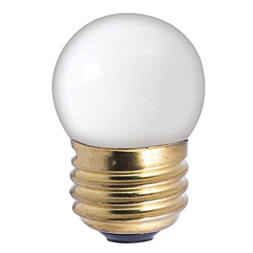 (10 Pack) Bulbrite 702007 - 7.5S11W - White 7.5 Watt S11 Light Bulb, 130 Volt Long Life