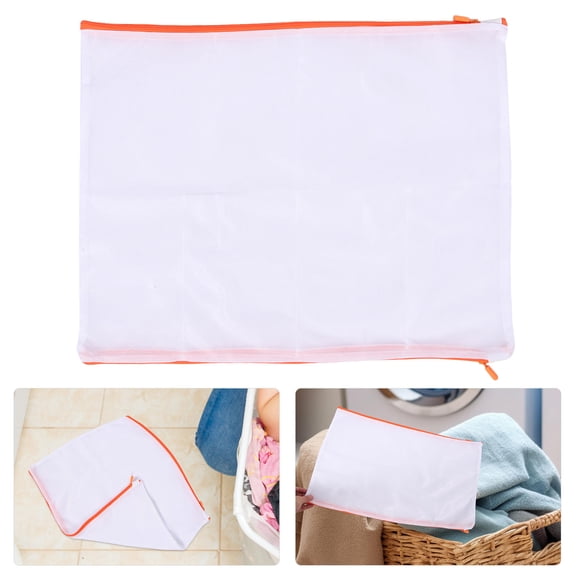 GAXIRE White Mesh Laundry Bag for Socks and Delicates, Protective Wash Organizer, 1 Set, and Breathable