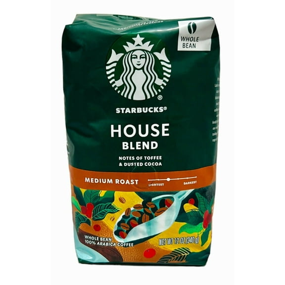 Starbucks House Blend Medium Roast Whole Bean Coffee (Pack of 36)