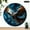10x10in, variant on Patifu Round Wooden Wall Clock Eagle Lightning Storm Print Silent Sweep Movement 10x10in