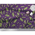 thumbnail image 2 of Soimoi Purple Poly Georgette Fabric Green Peas Vegetable Print Fabric by the Yard 52 Inch Wide, 2 of 2