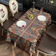 thumbnail image 3 of Red Ethnic Geometric Pattern Rectangle Tablecloth 60"x102",Waterproof Polyester Rectangle Table Cloth, Wipeable Spillproof Polyester Tablecloth for Dining, Camping, Indoor and Outdoor, 3 of 6