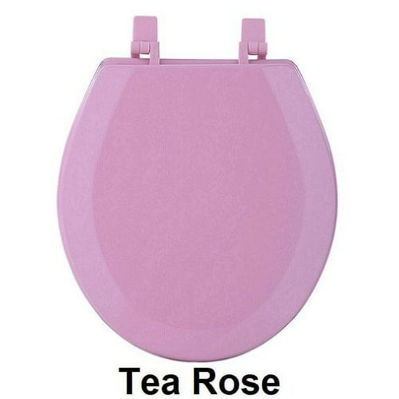 Park Avenue Collection Fantasia 17 Inch Tea Rose Standard Wood Toilet Seat
