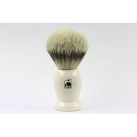 GBS 100% Silvertip Badger Hair Shaving Brush Ivory Handle Extra Large 24 Mm. Knot Comes with Free Chrome
