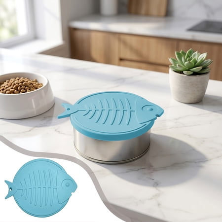 Pet Can Lid Silicone Airtight Food Cover Universal Can Seal Freshness Keeper Reusable Leak Proof Elastic Fit Blocks Odor Extends Freshness For Cat Dog Wet Food Storage Home Travel Use