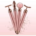 thumbnail image 1 of Barra de belleza 4 en 1 Oro de 24 quilates Pulsmassagegerät für das Gesicht, elektrisches Jade Roller Gesichtsmassagegerät Rosenquarz, Für Stirn, Wange, Hals, Arm, Augen, Nase, Anti-Falten, Hautstraffung MFZFUKR LN-1624, 1 of 6