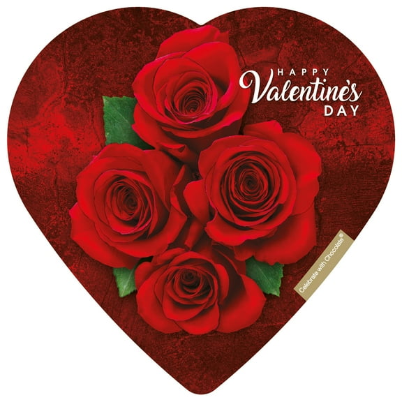 Elmer Chocolate Assorted Chocolate Rose IV Heart 2oz 5 Pieces