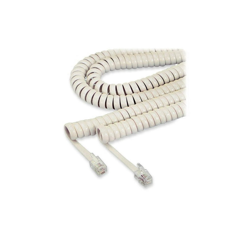 Telephone Extension Cord, Plug/Plug, 25 ft, Ivory Telephone Extension Cord, Plug/Plug, 25 ft, Ivory