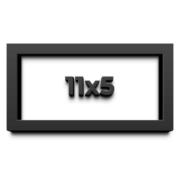 11x5 Shadow Box Frame Black | 1 inches Deep Real Wood Contemporary Shadowbox Display Frame | UV
