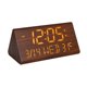 thumbnail image 5 of Reloj despertador digital LED Reloj digital LED Pantalla de hora Madera Regalo moderno Marrón, 5 of 9