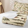 thumbnail image 4 of Manfei Hippie Freshwater Fish Twin Quilt Set, Wildlife Twin Coverlet Set, Cream, 2pcs, 1 Bedspread and 1 Pillowcase, 4 of 7
