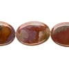 Flat Red Marble Oval Beads Semi Precious Gemstones Size: 32x23mm Crystal Energy Stone Healing Power for Jewelry Making