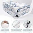 thumbnail image 4 of Twin XL Quilt Set 68''x98'', Blue White Spring Floral Lightweight Summer Bedspread Coverlet Set with 2 Pillow Shams, Summer Botanical Birds Breathable All Season Quilt Bedding for Dorm/Guest Room, 4 of 9