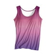 thumbnail image 2 of Meichang Womens Tops Under 10 Dollars, Tank Top for Women with Built in Bra Sleeveless Undershirt Trendy Gradient Print Wide Strap Workout Tops Padded Yoga Tanks, 2 of 7