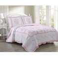 thumbnail image 2 of Cozy Line Home Fashions Ensemble de Literie Réversible en Coton Patchwork Véritable avec Assiette de Marguerite Rose, Couvre-Lit, Couvre-Lit (Daisy Field, Simple - 2 Pcs), 2 of 5