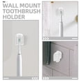 thumbnail image 4 of 2pcs Toothbrush Holder Wall Mounted with Cover for Bathroom Toothbrush Holder Case, 4 of 6