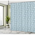 thumbnail image 4 of Ambesonne Abstract Shower Curtain, Japanese Floral Patterns, 69"Wx75"L, Pale Teal Cadet Blue, 4 of 4