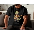 thumbnail image 3 of Funny Guitar Player Guitarist Dino Dinasour Musician Gift T-Shirt Cute Dino Guitarist Music Birthday Holiday Present Tshirt, 3 of 10