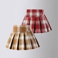 thumbnail image 3 of School Girls Plaid Skirt Autumn Winter Woolen Christmas New Year A-line Short Skirt for Kids Fashion Festive Party Holiday Skirt (2386 red,150cm), 3 of 7