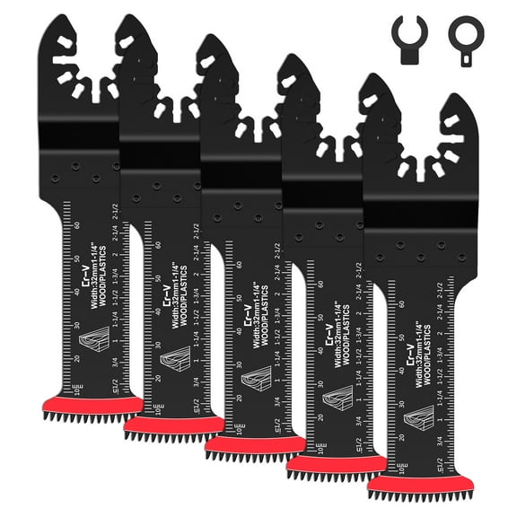 Tooth Oscillating Saw Blades Set Multipurpose Stable Arc Edge Multi Tool Blades Accurate Long Reach Oscillating Tool Kit for Cutting