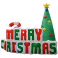 thumbnail image 5 of Toldo de impacto inflable para decoración navideña al aire libre, letrero iluminado de Feliz Navidad con árbol, 6 pies de largo, 5 of 5