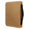 thumbnail image 3 of HELLHERO Tan Grain PU Leather Bible Cover for Women and Men, Portable Church Bible Bag with Top Handle for Bible Study and Daily Prayer, 3 of 12