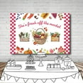 thumbnail image 3 of She is Fresh Off The Market Backdrop, Fruit Bridal Shower Banner, Market Farmers Bachelorette Party Decorations, Engagement Party Decorations, 3 of 5