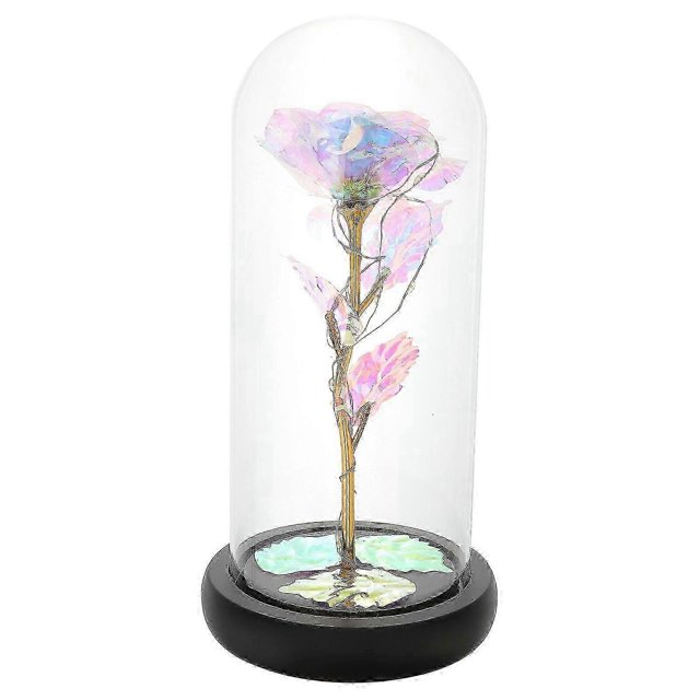 Floral Jewelry Creative Rose Flower Adornment Enchanted Rose Gold Foil Rose Craft Rose Lamp Decoration Glass Rose 26-27s