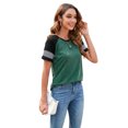 thumbnail image 5 of Women's Short Sleeve Shirts Crewneck Loose Casual Summer Cotton Tees Tops, 5 of 7