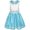 Blue, variant on Girls Dress Red Blue Lace Stripe Collar Party Sundress 4